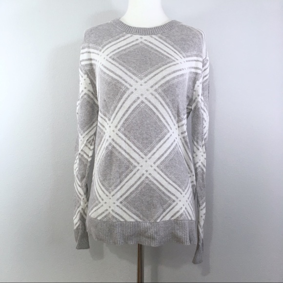 a new day Sweaters - A New Day Grey & White Plain Print Light Sweater